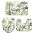 thumbnail image 1 of Green Palm Trees Bath Mat 3 Piece Bathroom Rug Set, Farmhouse Summer Leaves Plants Birds Non Slip Bath Rug Contour Mat and Toilet Lid Cover, Absorbent Shower Mats Soft Bath Rugs and Mats Sets, 1 of 8