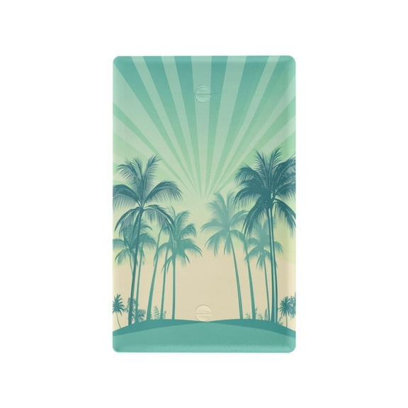 Green Palm Trees Light Switch Cover Switch Plate Outlet Cover Plug Cover for Electrical Outlet