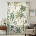 thumbnail image 1 of Green Palm Trees Sheer Curtains 54 Inches Long, Tropical Summer Botanical Light Filering Curtains, Breathable Simi Curtain Privacy Drapes for Kitchen Bathroom Nursery Small Window Treatment, 1 of 9