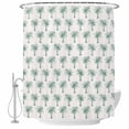 thumbnail image 1 of Green Palm Trees Shower Curtain, Waterproof Shower Curtains for Bathroom, Country Summer Botanical Tropical Plants Washable Fabric Bathtub Curtain Set Bath Decor with 12 Hooks 72"x78", 1 of 8