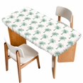 thumbnail image 1 of Green Palm Trees Table Cloths for 3 Foot Rectangle Tables, Country Summer Botanical Tropical Plants Patio Waterproof Elastic Fitted Tablecloths, Washable Rectangular Table Cover for Camping, 1 of 8