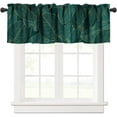 thumbnail image 1 of Green Palm Valances Curtains Palm Golden Leaves Tropics Plant Nature Windows Short Curtain Valance for Kitchen Bedroom Bathroom Decor with Rod Pocket, One Panel 54X18 Inches, 1 of 6