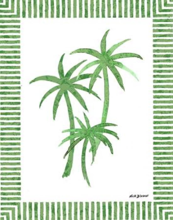 Green Palms III Canvas Art - Nicholas Biscardi (22X28)
