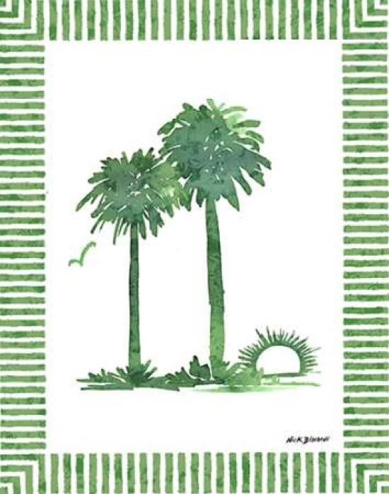 Green Palms IV Canvas Art - Nicholas Biscardi (22X28)