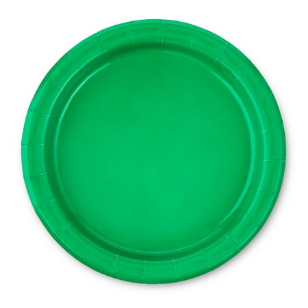 Disposable Paper Plates, 7", Green, 24 Count, by Way To Celebrate