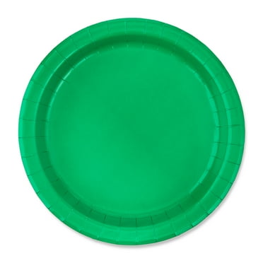 Disposable Paper Plates, 9", Green, 20 Count, by Way To Celebrate