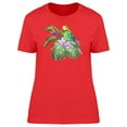 thumbnail image 1 of Green Parrot And Tropical Leaves Tee Women's -Image by Shutterstock, 1 of 2