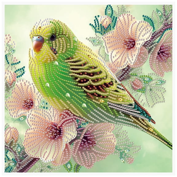 Green Parrot Diamond Art Painting Kit