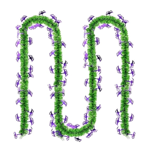 Green Party Decorations Streamers 39Ft Festive Tinsel Garland Hanging Ornaments for Christmas St Patrick Day Birthday Classroom Banister Fireplace Mantel Layout