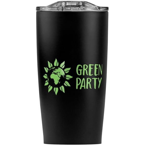 Green Party Flower Globe Stainless Steel 20 oz Travel Tumbler, Vacuum Insulated & Double Wall with Leakproof Sliding Lid | Great for Coffee/Hot Drinks and Cold Beverages