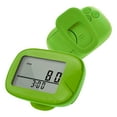 Green Party Game Pedometer With Back Clip Button Battery Memory