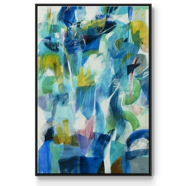 Green Passage Framed Premium Gallery Wrapped Canvas - Ready to Hang - 17 x 25 - Black Floating Frame