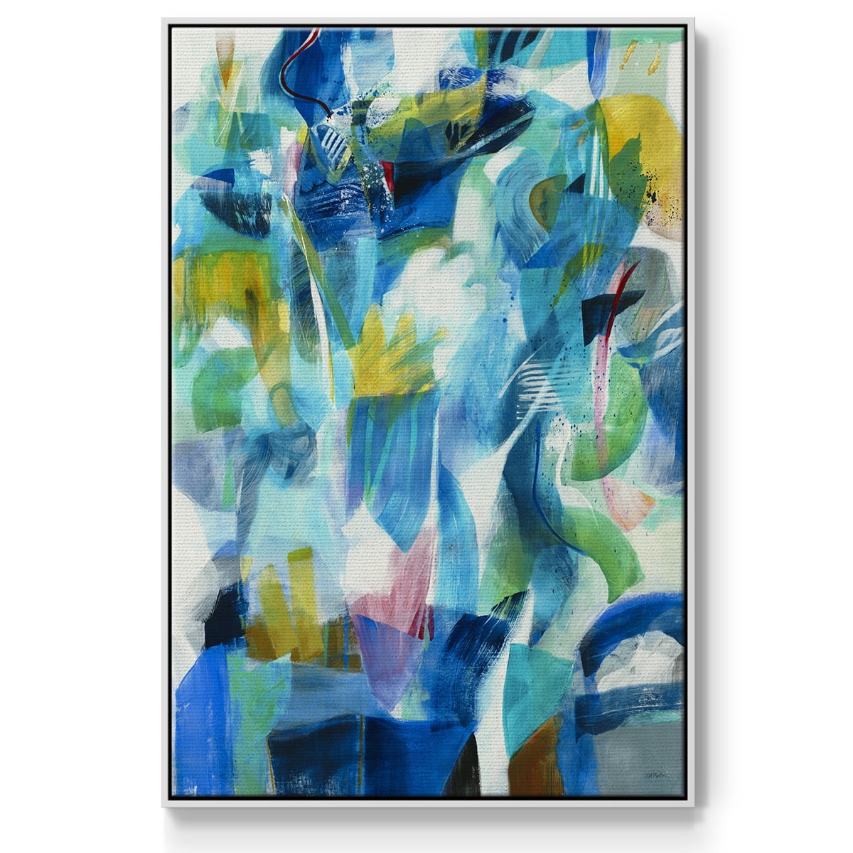 Green Passage Framed Premium Gallery Wrapped Canvas - Ready to Hang - 25 x 37 - White Floating Frame