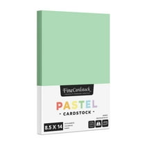 8.5" x 14" Pastel Color Cardstock Paper for Arts and Crafts, School Projects, Scrapbooking, Stationery Printing | Medium Weight 67lb Vellum Bristol (147gsm) Card Stock | 50 Sheets (Green)