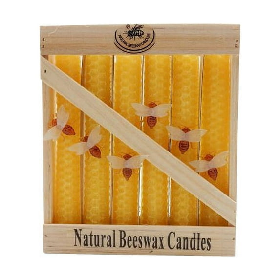 Green Pasture Beeswax 6inch Yellow Candles