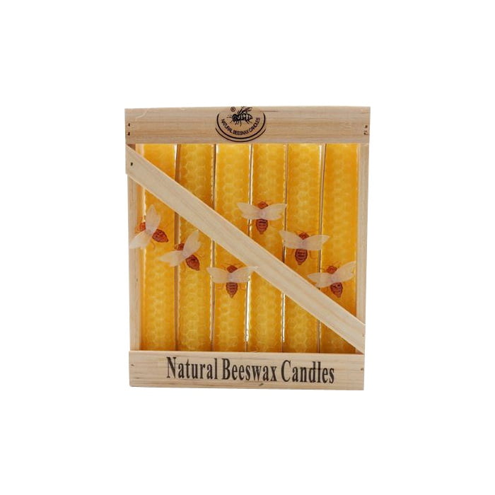 Green Pasture Beeswax 6inch Yellow Candles