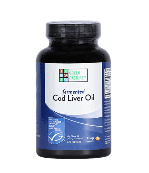 Green Pasture Fermented Cod Liver Oil, Orange, 120 count