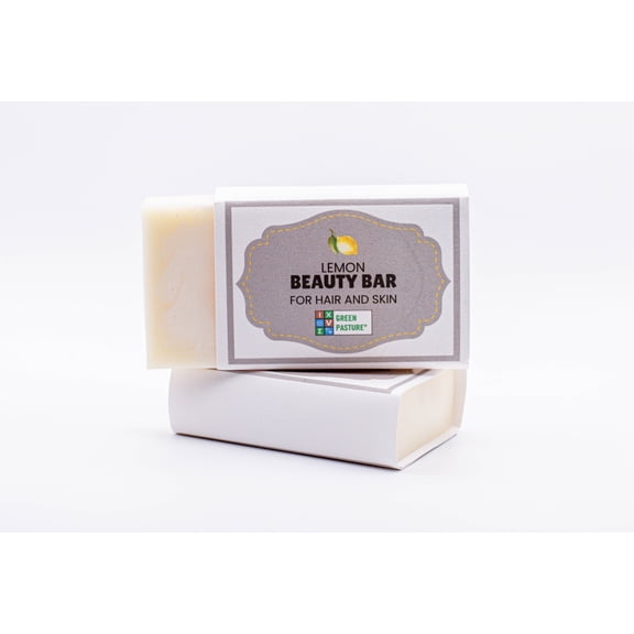 Green Pasture Lemon Beauty Bar, Solid Shampoo and Body Bar