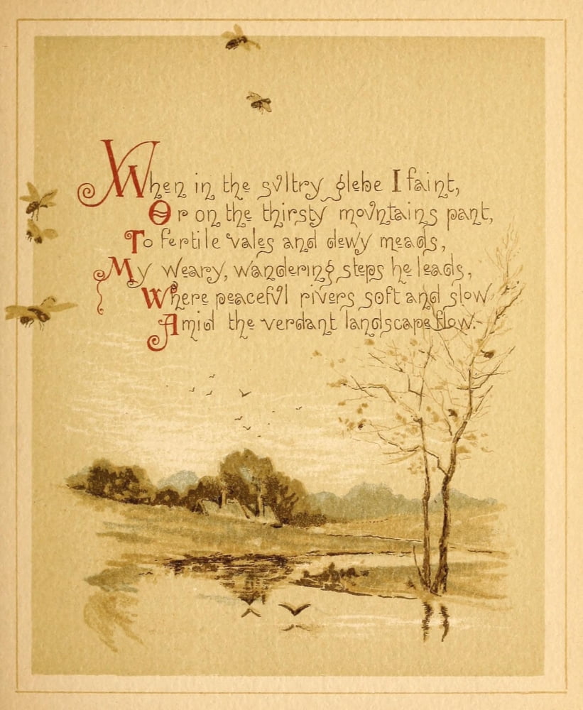 Green Pastures & Still Waters 1887 When in the sultry glebe Canvas Art - Louis K Harlow (24 x 36)