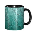 thumbnail image 1 of Green Pattern Coffee Mug Fun Custom Ceramic Mugs 11oz Black, 1 of 5