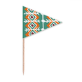 thumbnail image 1 of Green Pattern Mexico Totems Ancient Civilization Toothpick Triangle Cupcake Toppers Flag, 1 of 3