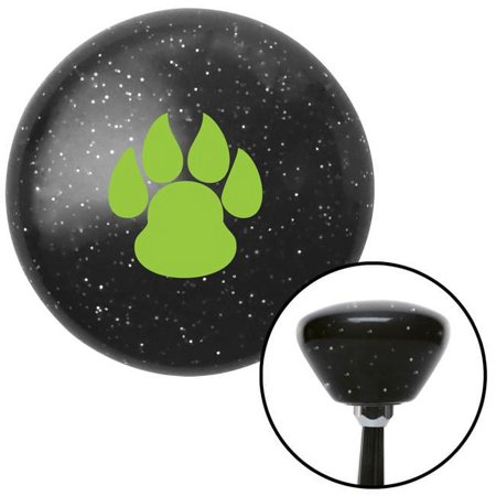 Green Pawprint Sharp Black Retro Metal Flake Shift Knob with M16 x 1.5 Insert Auto