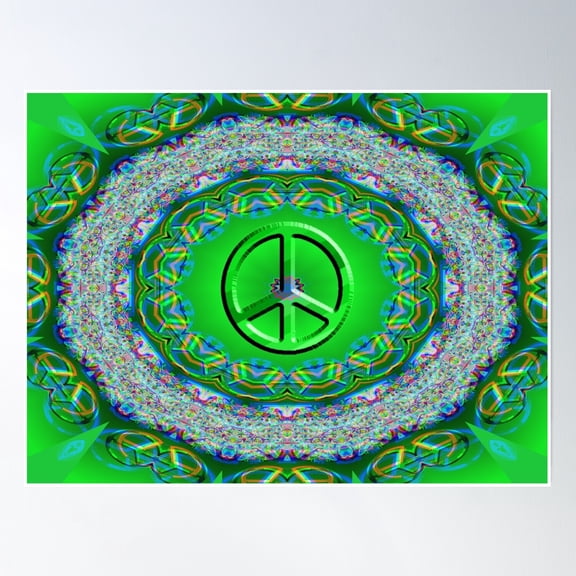 Green Peace Poster Wall Art, Modern Wall Decor, 16x24 UNFRAMED