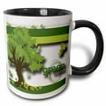 thumbnail image 1 of 3drose, Green Peace Symbol a Great Gift to Carry the Message, 11oz Two-tone Black Mug, 1 of 6