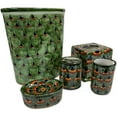 thumbnail image 1 of Green Peacock Talavera Ceramic Bathroom Set, 1 of 3