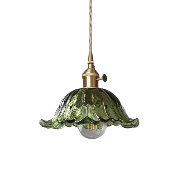 Green Pendant Light, Japanese Sculptural Vintage Hanging Lamp, Adjustable Gray Green Glass Ceiling Pendant Lighting Fixture For Dining Kitchen Indoor Decor