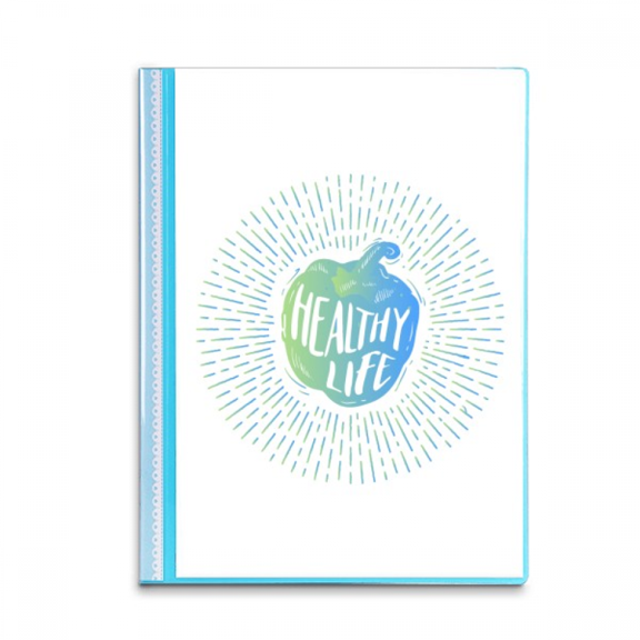 Green Pepper Healthy Living Line Book Sheet Protectors Portfolio Binder Folder