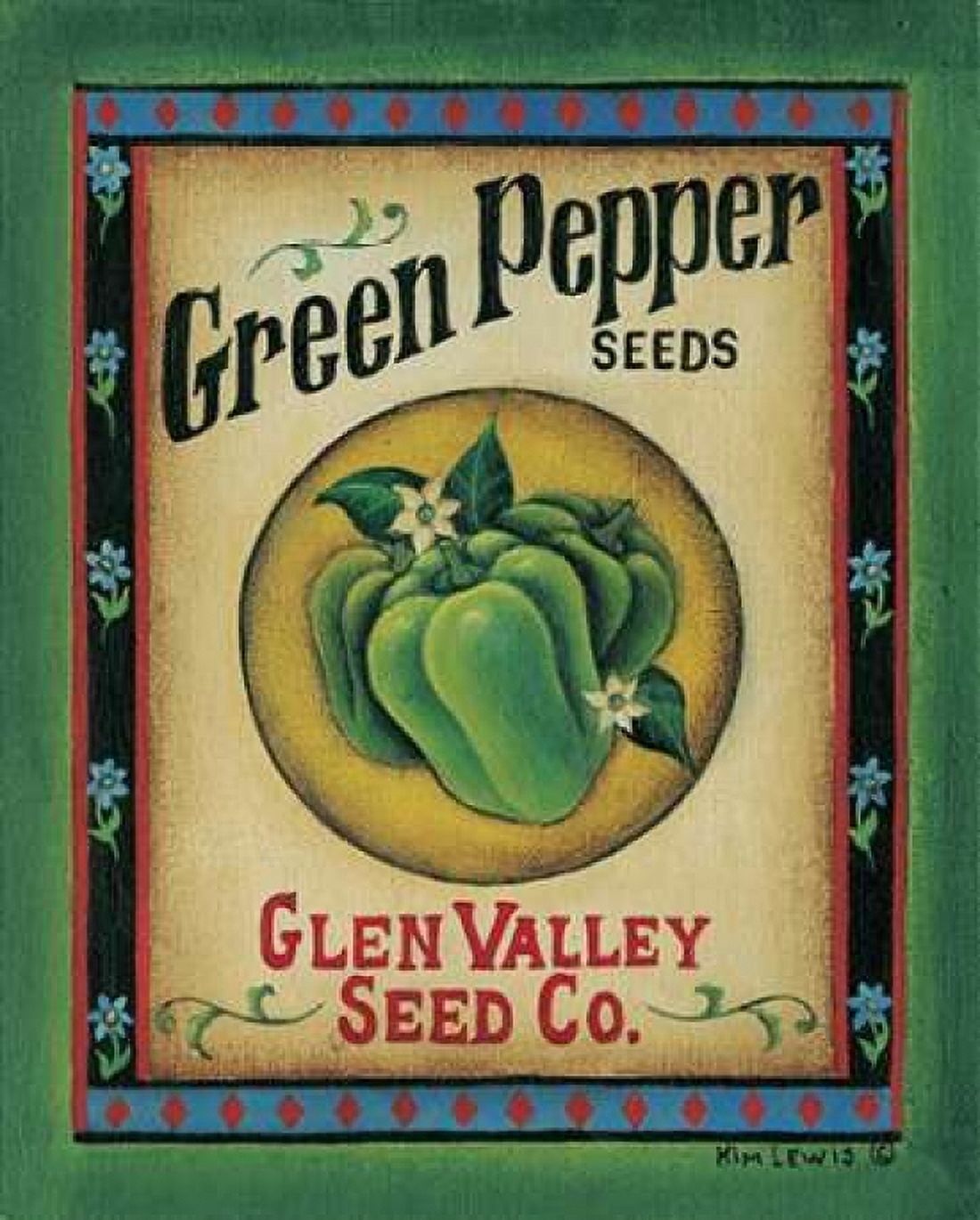 Green Pepper Seeds Canvas Art - Kim Lewis (24 x 30)