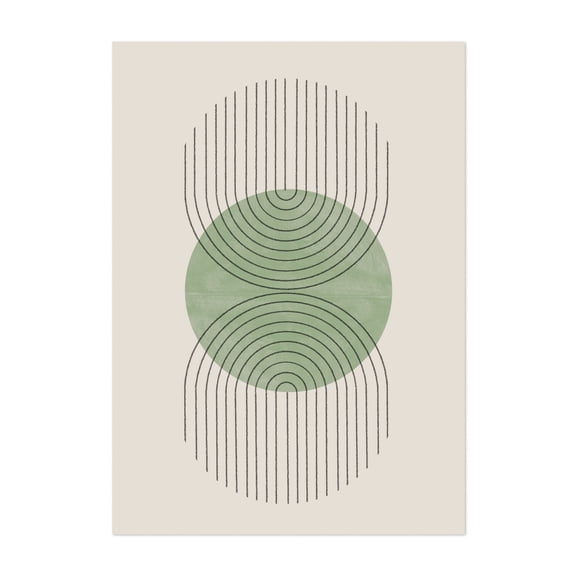 Green Perfect Touch - Mixed Media Unframed Wall Art Print 5 x 7 inches