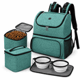 Green Pet Travel Bag Double-Layer Carrier with Collapsible Silicone ...