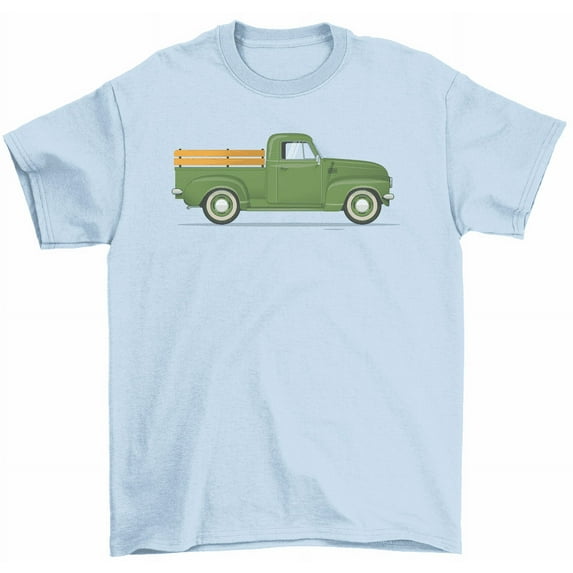 Green Pick Up Truck T-Shirt Old Truck Classic Car Unisex Tee Shirt