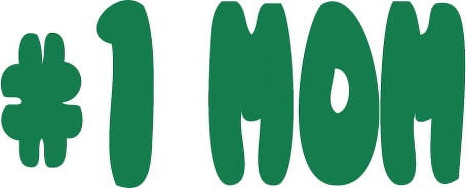 Green Picniva #1 Mom Quotes Stickers - Laptop Stickers - 5