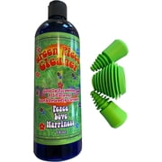 Green Piece  Glass Cleaner 16 oz bottle with Set of 3 Silicone Plugs for scent proofing and cleaning