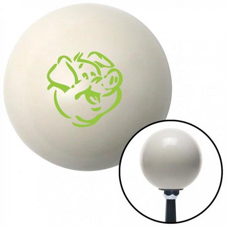 Green Pig Ivory Shift Knob with M16 x 1.5 Insert Shifter Auto Manual Custom Brody