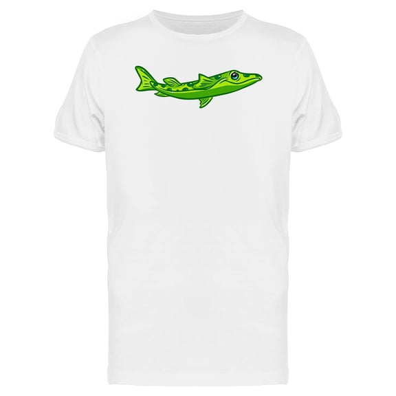 Green Pike Cartoon T-Shirt Men -Image by Shutterstock, Male Large