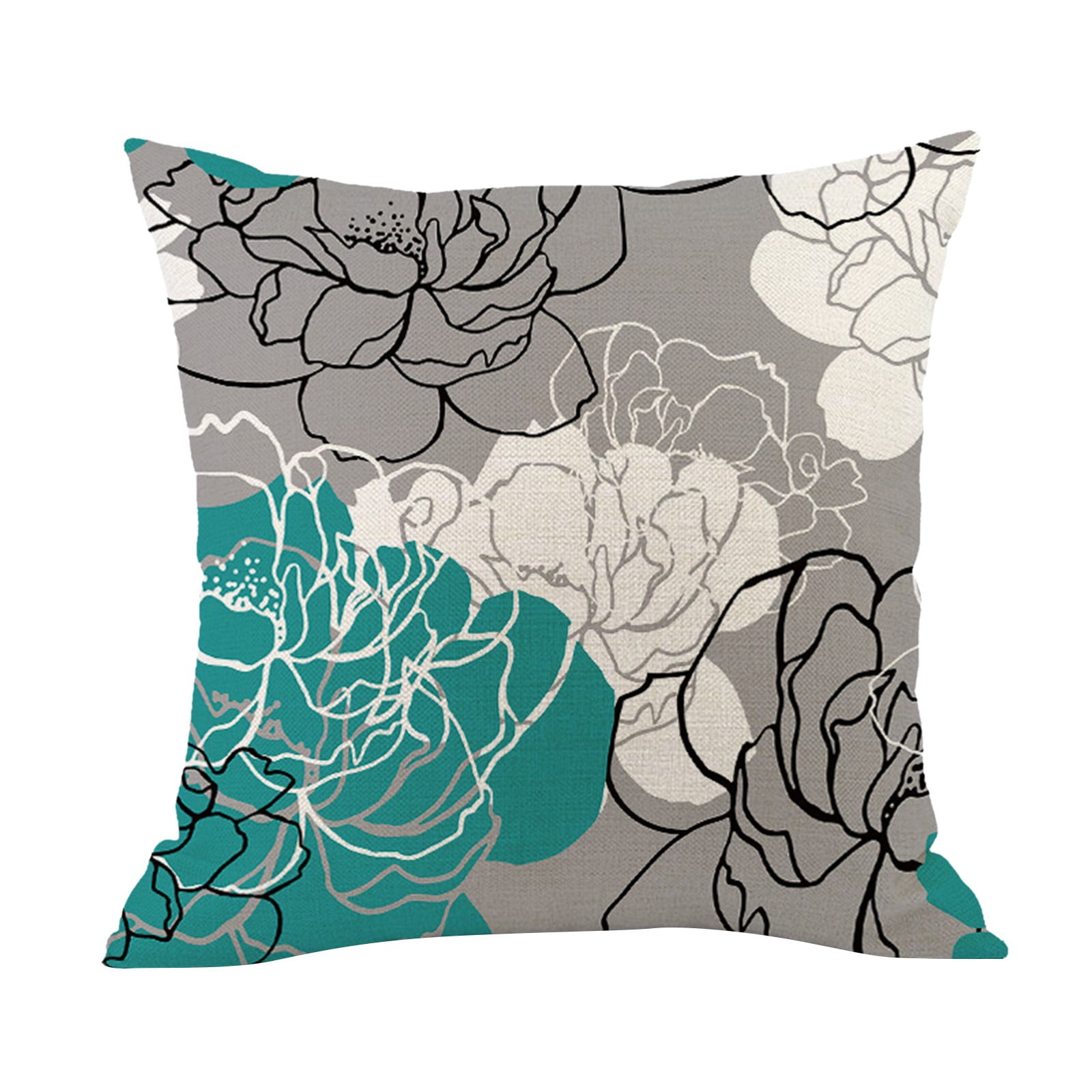 Green Pillowcase 18x18 Set 4 Grey Upholstery Pillowcase Sofa Modern