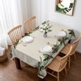 thumbnail image 1 of Green Pine Cone Table Cloth Waterproof Tablecloths, Christmas Winter Plants Retro Beige Tablecloth Dining Table Cover for Kitchen Party Tabletop Outdoor, Rectangle Tablecloth 60x84 Inch, 1 of 9