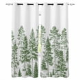 thumbnail image 1 of Green Pine Tree Blackout Curtains for Bedroom/Living Room, Thermal Insulated Kitchen Curtains, Vintage Watercolor Botanical Grommet Darkening Window Treatment Drapes 52"x84"x2, 1 of 8