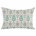 thumbnail image 1 of Green Pink Boho Throw Pillow Cover 20 x 30 Inch Decorative Pillow Cover Ethnic Abstract Geometric Floral Pattern Lumbar Pillowcase Seasonal Rectangle Cushion Case for Couch Sofa Bed Living Room, 1 of 7