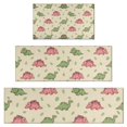 thumbnail image 1 of Green and Pink Dinosaur Pattern Kitchen Rugs Sets Of 3,Kitchen Runner Rugs Non Skid Washable,Decorative Kitchen Floor Mats for Kitchen,Sink,Laundry,17"x30"+ 17"x47" + 17"x59", 1 of 6
