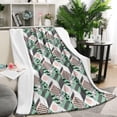 thumbnail image 1 of Green Pink Geometric Pattern Blanket,Comfortable Soft Flannel Throw Blanket,All Season,Warm Lightweight Blankets for Sofa Bed Couch Living Room Chair,50"x60", 1 of 4