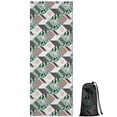 thumbnail image 1 of Green Pink Geometric Pattern Hot Yoga Mat Towel Non Slip for Hot Yoga - Quick-Drying Yoga Mat Cover with 4 Corner Pockets with Travel Bag - Hot Yoga Towel Non Slip 74"x26", 1 of 6