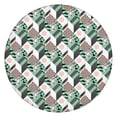 thumbnail image 1 of Green Pink Geometric Pattern Round Fitted Tablecloth with Elastic Edge,Dining Table Cover Waterproof,Outdoor Round Tablecloth for Camping,Dining,Indoor and Outdoor, 1 of 7