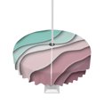thumbnail image 1 of Green Pink Gradient Abstract Ripple Wave Table Cloth with Umbrella Hole and Zipper,Outdoor Tablecloth Waterproof Patio Table Cloths Spillproof Washable Table Cover Ombre Geometric Line, 1 of 6