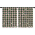thumbnail image 1 of Green Pink Star Checkerboard Kids Curtains,Childrens Insulated Curtains Set Of 2,Bedroom Essentials,Teen Room Decor 42"X54", 1 of 5