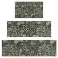 thumbnail image 1 of Green Pioneer Flower Pattern Kitchen Rugs Sets Of 3,Kitchen Runner Rugs Non Skid Washable,Decorative Kitchen Floor Mats for Kitchen,Sink,Laundry,17"x30"+ 17"x47" + 17"x59", 1 of 6